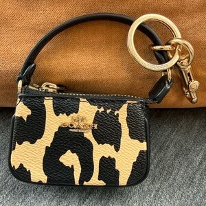 Coach Animal Print Mini Bag Charm Keychain F2448-CX073